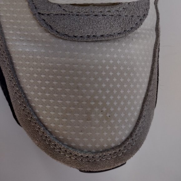 Nike Air Max 90 Essential White Green Abyss Gray & Black Sneakers - Picture 8 of 11